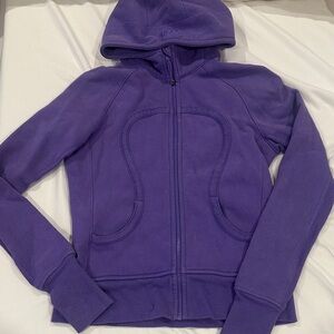 3/$75 Purple Lululemon Scuba Hoodie zip up size 8